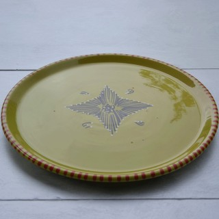 Plat à tarte Tatoué Vert