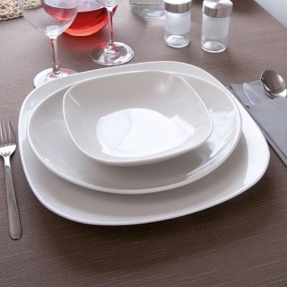 Assiette présentation porcelaine blanche - L 31 cm - Danubio