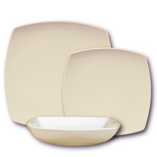 Assiette creuse porcelaine italienne Crème - L 21 cm - Tokio