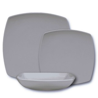 Assiette présentation porcelaine Gris - L 31 cm - Tokio