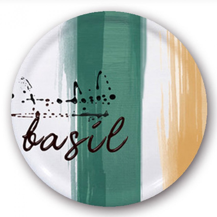 Lot de 6 assiettes à pizza Basilic - D 31 cm - Napoli