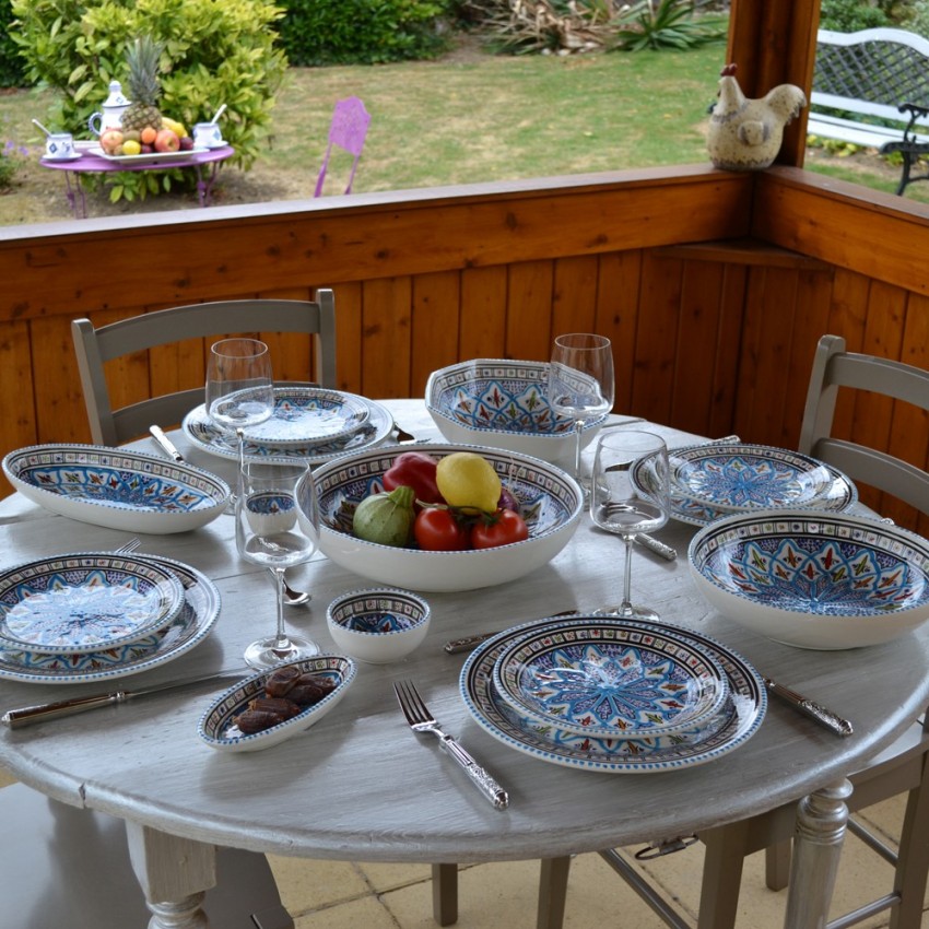 Assiette plate Bakir turquoise - D 28 c