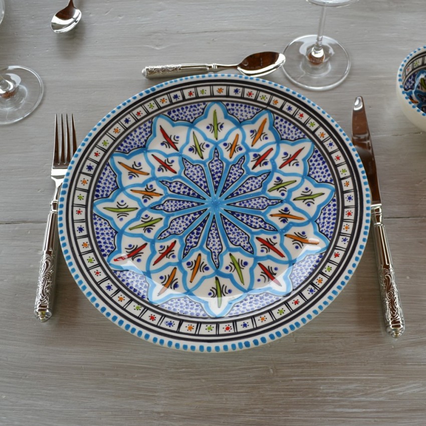 Assiette plate Bakir turquoise - D 28 c