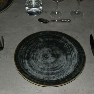 Lot de 6 assiettes plates Black Round - D 26 cm
