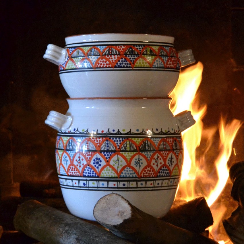 Couscoussier de cuisson - Grand Modèle - Bakir Royal Orange