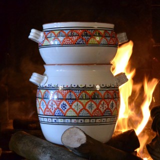 Couscoussier de cuisson - Grand Modèle - Bakir Royal Orange