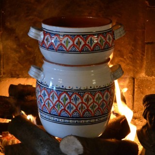 Couscoussier de cuisson - Grand Modèle - Bakir Rouge