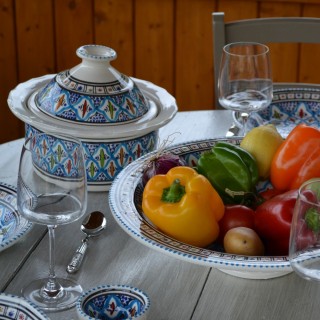 Cocotte Querouana Bakir turquoise - D 25 cm