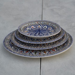 Assiette plate Bakir bleu - D 24 cm