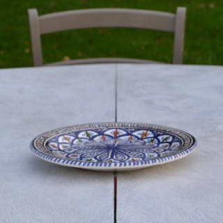 Lot de 6 assiettes plates Bakir bleu - D 24 cm