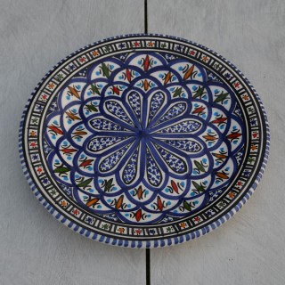 Lot de 6 assiettes plates Bakir bleu - D 24 cm