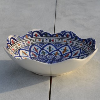 Jatte fleur Bakir bleu D 24 cm