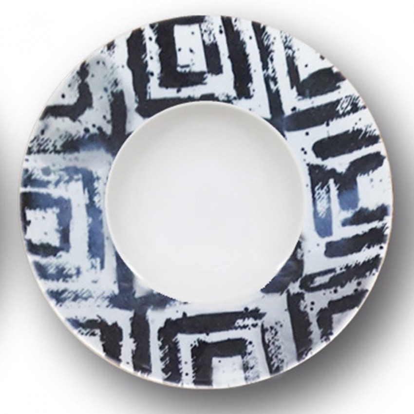 Lot de 12 assiettes de présentation et creuses D 31 cm Navona