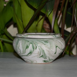 Cendrier anti fumée Marbré Vert - Moyen modèle