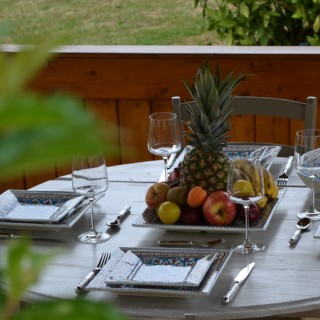 Plat carré Bakir turquoise - L 30 cm