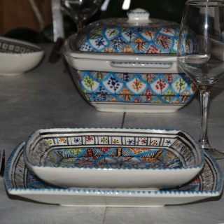 Lot de 6 assiettes creuses carrées Bakir Royal - D 20 cm