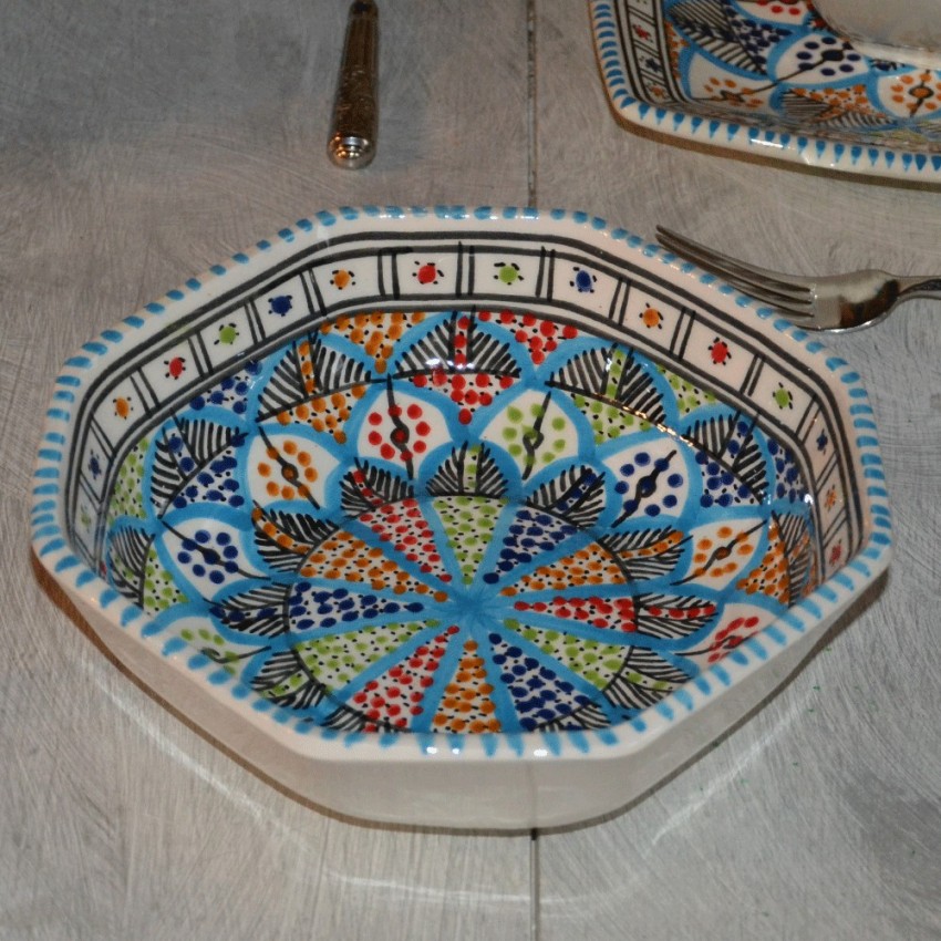 Plat octogonal Bakir Royal - L 20 cm