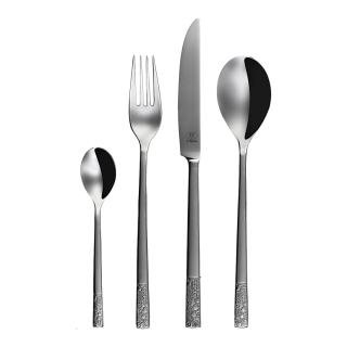 Couverts x 6 personnes en inox Fiori