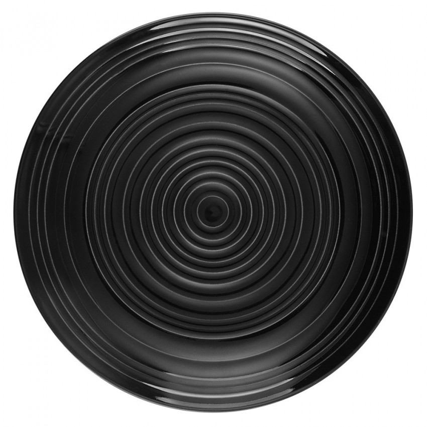 Lot de 6 assiettes plates Gaya Noires - D 28 cm