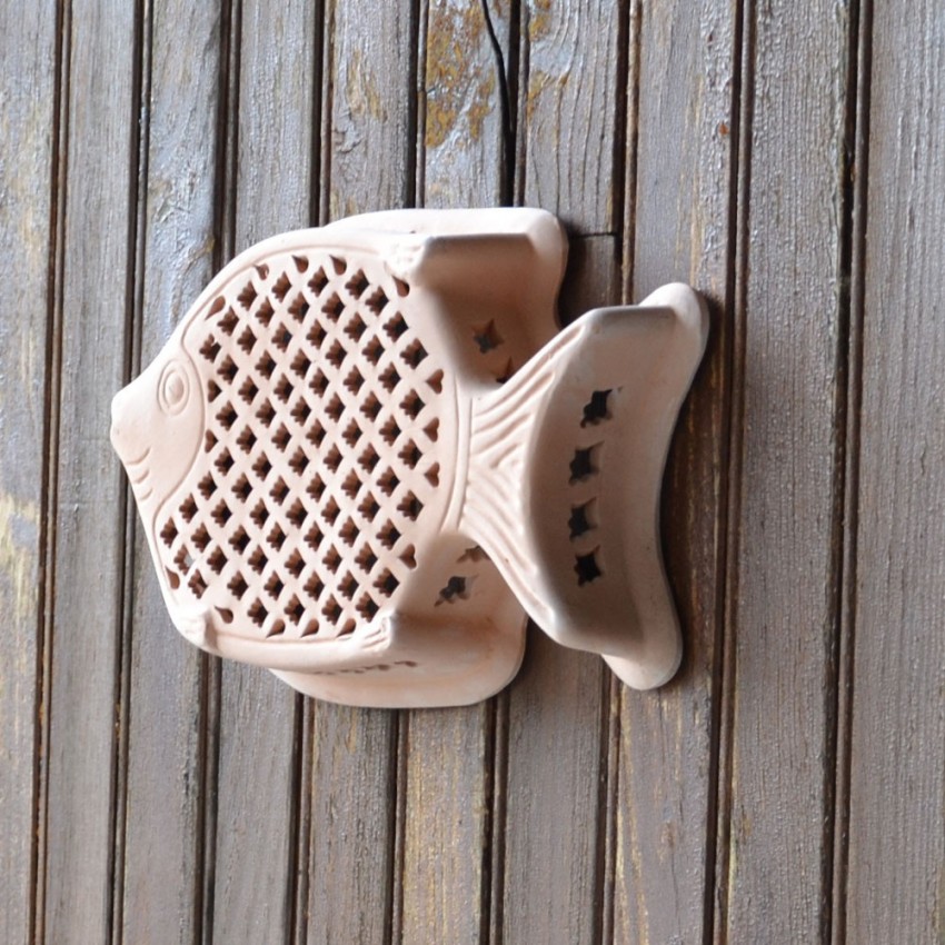 Applique murale Poisson Grand Modèle Terre cuite