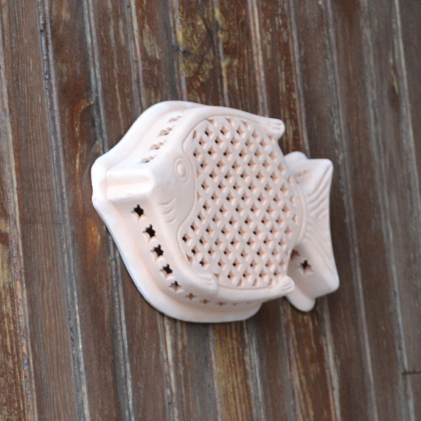 Applique murale Poisson Grand Modèle Terre cuite