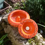 Cendrier marocain Anis Tatoué Orange 12 cm