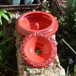 Cendrier marocain Anis Tatoué Rouge 16 cm