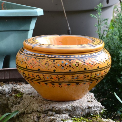 Cendrier marocain Marrakech Jaune- Grand modèle 2