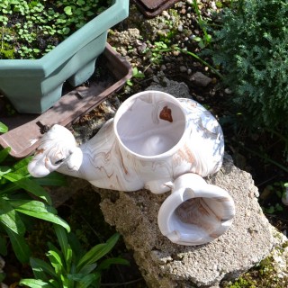 Cendrier marocain Chameau Marbré Marron - Moyen Modèle