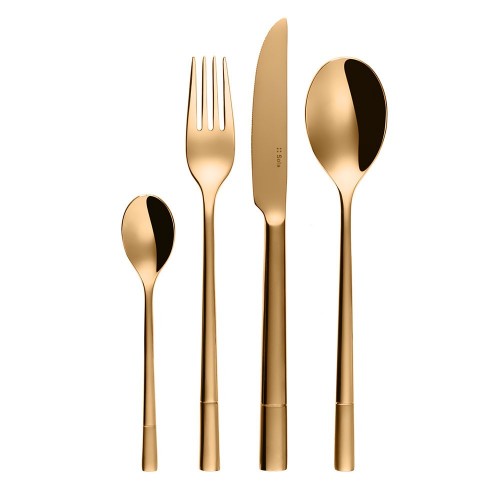 Ménagère 6 personnes en inox 24 pièces Luxus Or 2