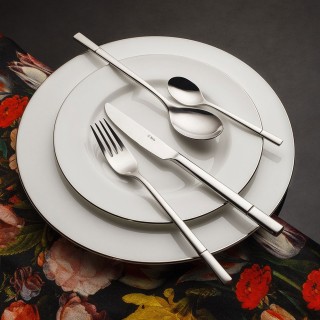 Ménagère 6 personnes en inox 24 pièces Luxus argenté