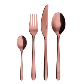 Ménagère 6 personnes en inox 24 pièces Montréal Cuivré