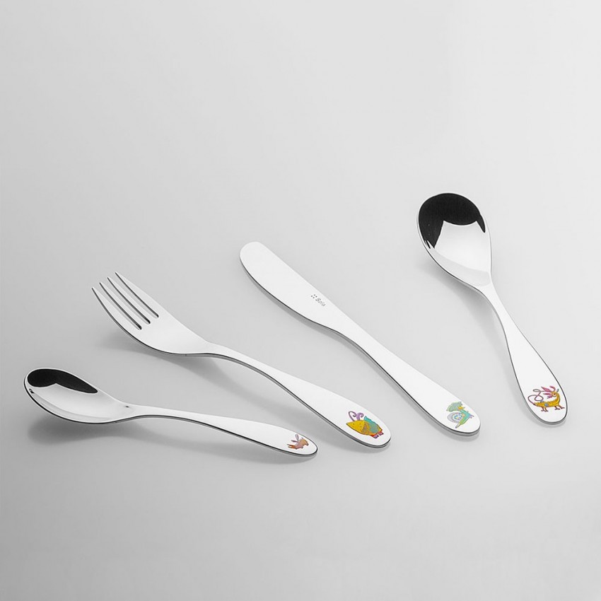 Couverts pour enfants Fruitopia en inox x 4 - Coffret