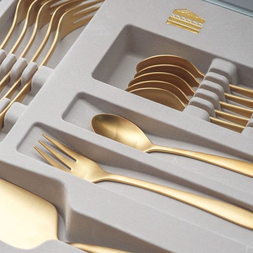 Couverts à gâteau Alpha Or x 6 - Coffret 2