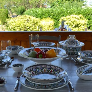 Plat octogonal Bakir vert - L 16 cm