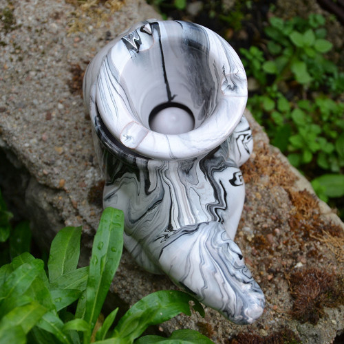 Cendrier marocain Chameau Marbré Noir - Moyen Modèle