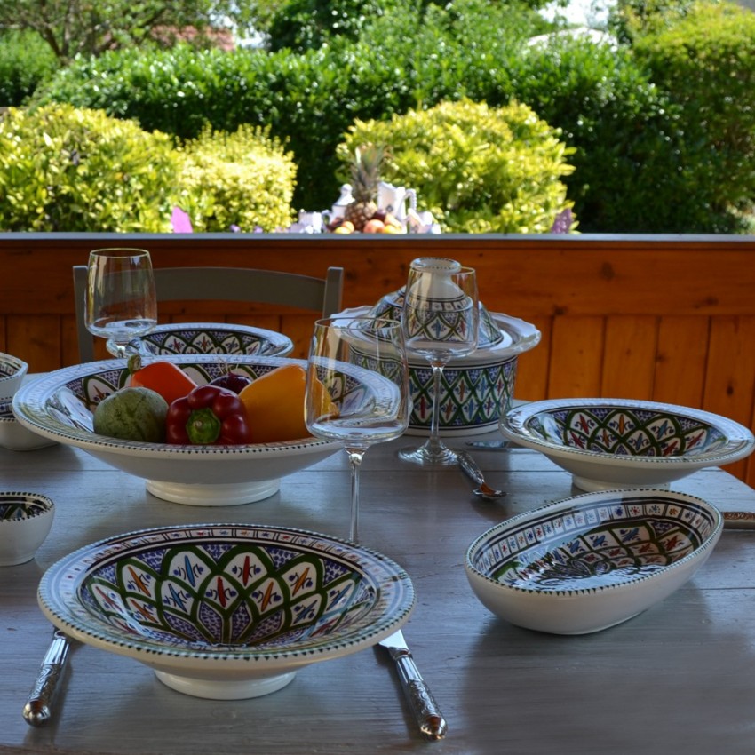 Plat traditionnel Tebsi Bakir vert - D 33 cm