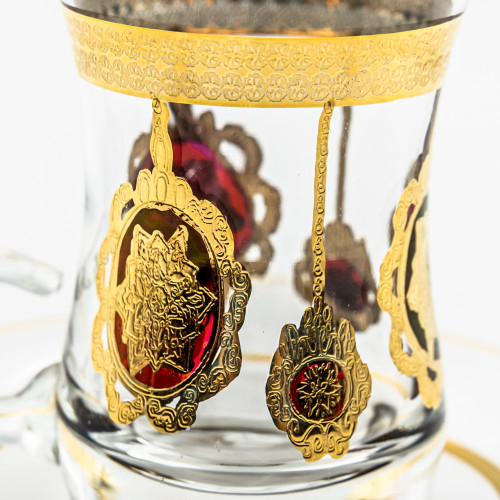 Verres à café ou à thé avec ces soucoupes Naïm 10 cl x 6 - Coffret