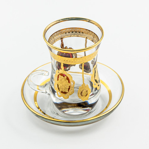 Verres à café ou à thé avec ces soucoupes Naïm 10 cl x 6 - Coffret 2