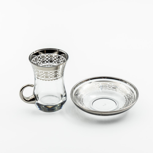 Verres à café ou à thé avec ces soucoupes Assia 10 cl x 6 - Coffret