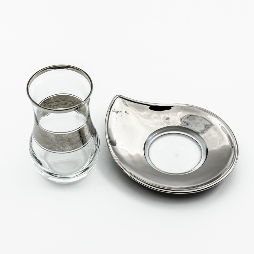 Verres à café ou à thé avec ces soucoupes Ali 10 cl x 6 - Coffret