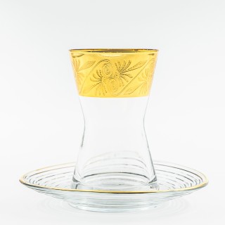 Verres à café ou à thé avec ces soucoupes Jana 10 cl x 6 - Coffret