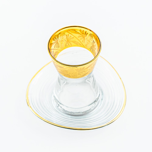 Verres à café ou à thé avec ces soucoupes Jana 10 cl x 6 - Coffret