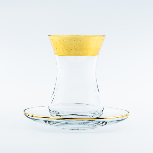 Verres à café ou à thé avec ces soucoupes Issa 10 cl x 6 - Coffret