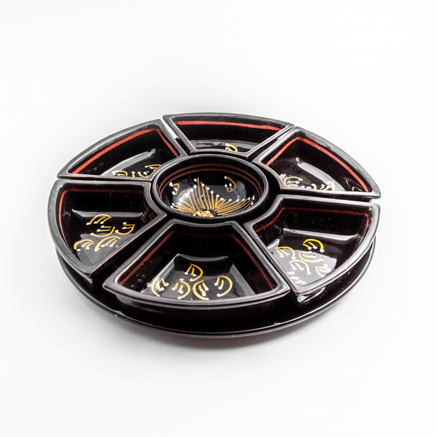 Service à apéritif Tatoué noir