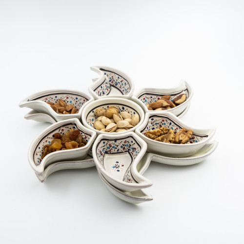 Service à apéritif Etoile Marrakech Blanc 2