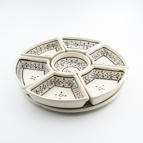 Service à apéritif Rond Marrakech Blanc 2