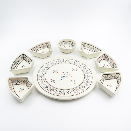 Service à apéritif Rond Marrakech Blanc