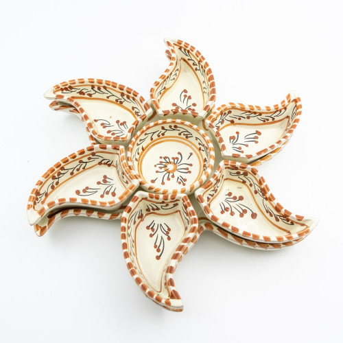 Service à apéritif étoile Tatoué Beige 2