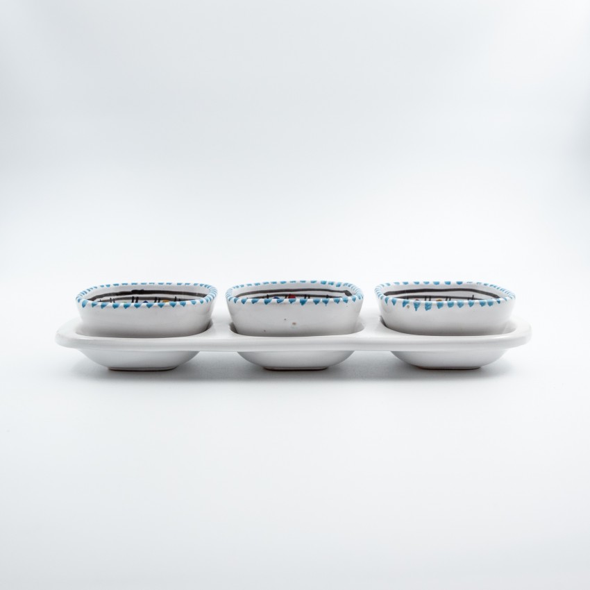 Service apéro tri-bols Anis Turquoise